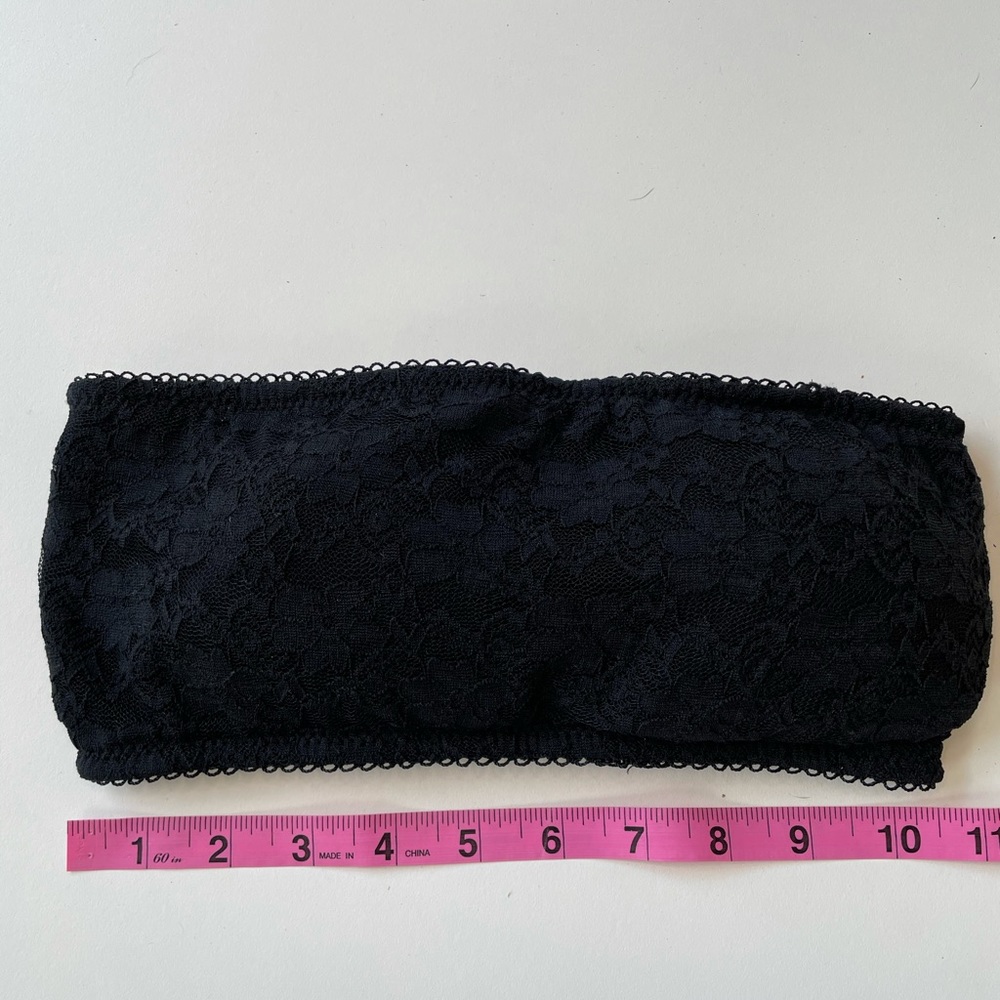 Bandeau bralette black lace